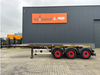 Semirremolque portacontenedore/ Intercambiable Burg 20FT ADR (EX/II, EX/III, FL, AT) Chassis, Empty weight : 3.690kg, SAF INTRADISC, 2x Liftaxle, NL-chassis, APK/ADR: 04-2025: foto 2