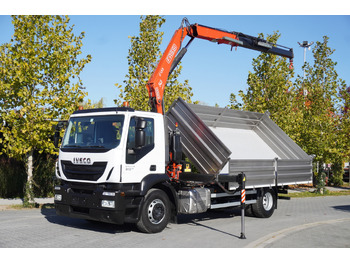 Camión caja abierta, Camión grúa IVECO Stralis 310 E6 / NEW 3-sided tipper / Fassi F135 crane with remote control: foto 2