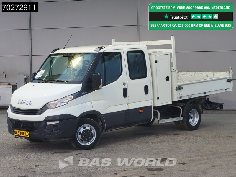 Furgoneta basculante Iveco Daily 35C12 Kipper Dubbel Cabine met Kist Dubbellucht 3,5t Trekhaak Airco Cruise Euro6 Kieper Tipper Benne 1m3 Airco Dubbel cabine Tre: foto 1