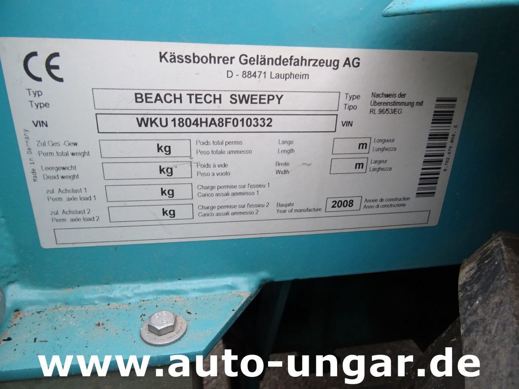 Maquinaria de limpieza KASSBOHRER Kässbohrer BeachTech Sweepy Strandreiniger: foto 11