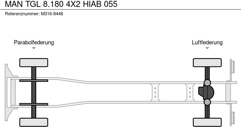 Camión caja abierta, Camión grúa MAN TGL 8.180 4X2 HIAB 055: foto 19