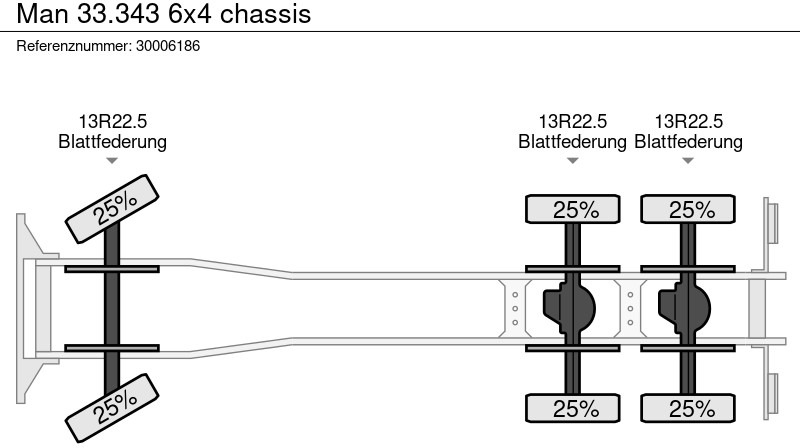 Camión chasis MAN 33.343 6x4 chassis: foto 14