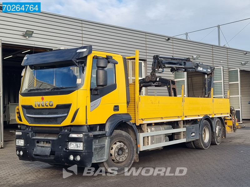 Camión caja abierta, Camión grúa Iveco Stralis 310 6X2 RHD! Atlas 135.2VE-A11 Crane Lift-lenkachse ACC Euro 6: foto 15