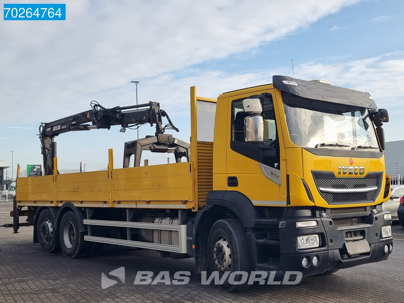 Camión caja abierta, Camión grúa Iveco Stralis 310 6X2 RHD! Atlas 135.2VE-A11 Crane Lift-lenkachse ACC Euro 6: foto 12