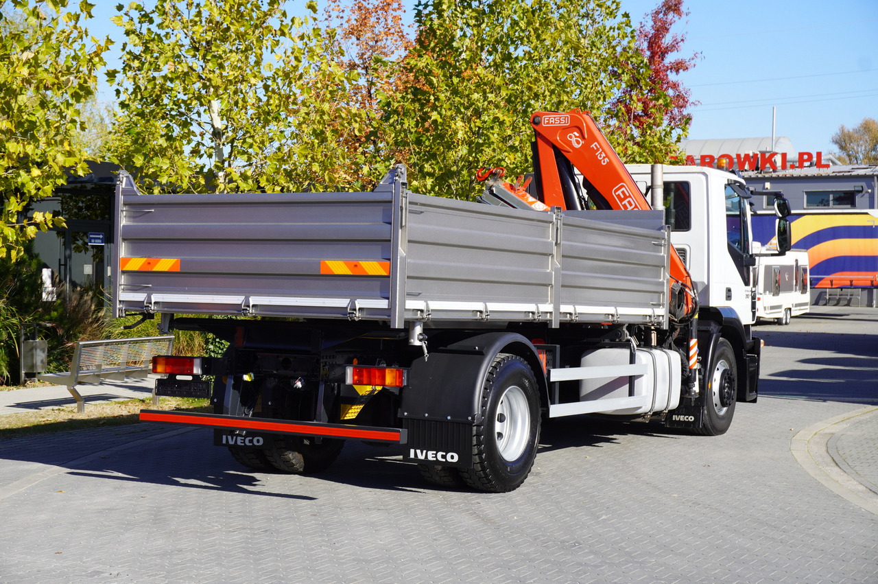 Camión caja abierta, Camión grúa IVECO Stralis 310 E6 / NEW 3-sided tipper / Fassi F135 crane with remote control: foto 20