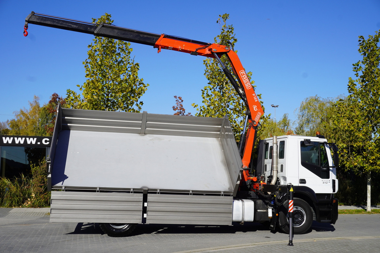 Camión caja abierta, Camión grúa IVECO Stralis 310 E6 / NEW 3-sided tipper / Fassi F135 crane with remote control: foto 8